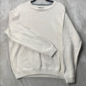 EDDIE BAUER | XXL MENS | LONG SLEEVE CREW KNIT SWEATER in CREAM TAN